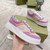 High quality replica UA Gucci GG embossed sneaker pink canvas, Sneaker
