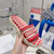 High quality replica UA Dior Dway Slide Cornflower Red Embroidered Cotton with Micro Houndstooth Motif, Sandal