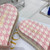 High quality replica UA Dior Dway Slide Cornflower Pink Embroidered Cotton with Micro Houndstooth Motif, Sandals