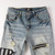 High Quality Replica UA Amiri Denim Applique Logo Jean Clay Indigo, Pants