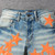 High Quality Replica UA Amiri x Chemist leather stars jeans orange, Pants