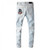 High Quality Replica UA Amiri Animal Print Patch Details Light Indigo, Pants