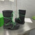 High Quality Replica UA Botega Veneta Puddle Bomber Black Parakeet Boots