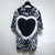 High Quality Replica UA Balenciaga Valentine's Day 22 Tie-dye Rib Triangle Oversized in Black T-Shirt