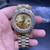 Buy High quality replica iced out moissanite diamonds in middle of bands and bezel Rolex day date watch (pick style) from HypeRepTime, best replica designer brand website