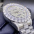buy Iced out replica moissanite diamond in middle rolex date just watch Prongset big stone bezel presidential bands replica from hypereptime Rolex