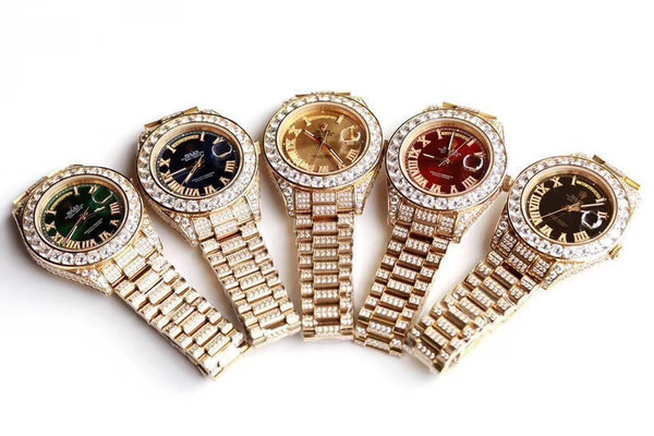 buy High quality replica Iced out Moissanite Diamonds Rolex  Oyster Perpetual Day-date handset diamonds  (Pick Style) replica from hypereptime Rolex