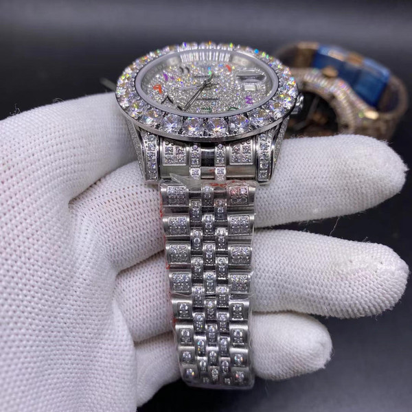 buy High quality replica Iced out moissanite diamonds Rolex Datejust. Colurful Arabic numbers, (36 - 44mm available) replica from hypereptime Rolex