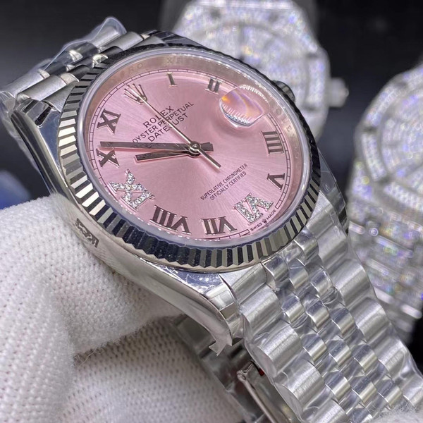 buy High quality replica Plain Jane Rolex Datejust Pink dial, (36 - 44mm available) replica from hypereptime Rolex