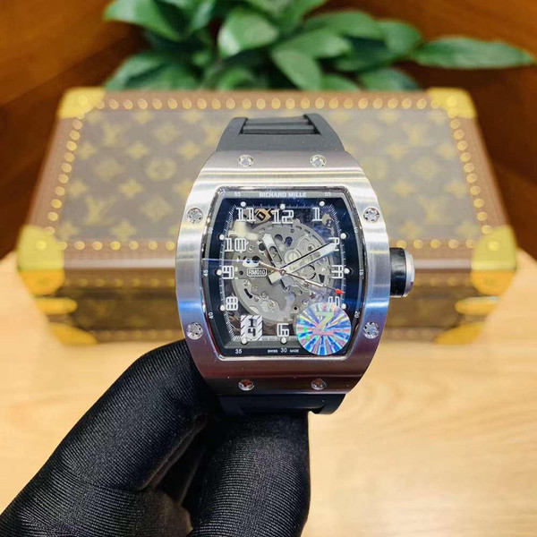 buy High quality replica Plain Jane Richard Mille,  Silver case with black rubber strap replica from hypereptime Other brands