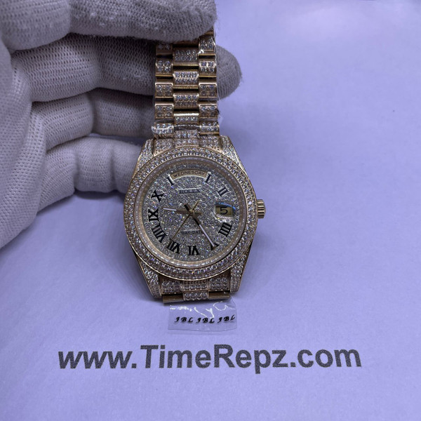High quality replica iced out moissanite diamonds Rolex Daydate (38mm)