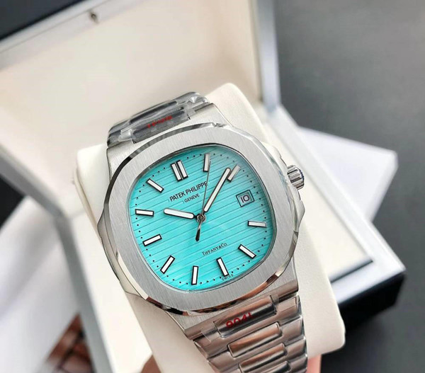 Buy High quality replica plain jane Patek Tiffany blue dial silver case 40mm from the best trusted, fake clone swiss designer brand watch website