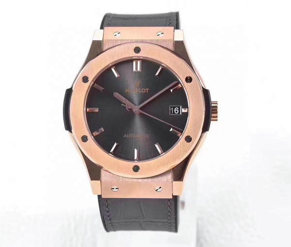 High quality replica plain jane Hublot classic fusion series rosegold/brown watch