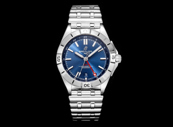 High quality replica plain jane Breitling GMT 40 silver blue watch