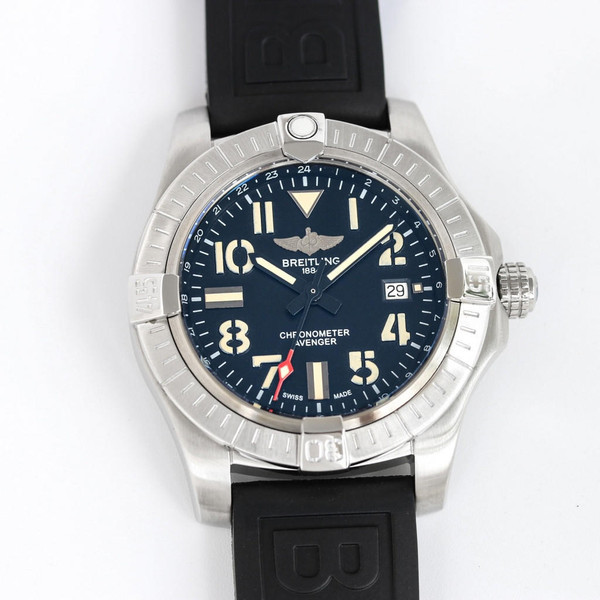 buy High quality replica plain jane Breitling Avengers blue with black rubber strap Watch replica from hypereptime BREITLING