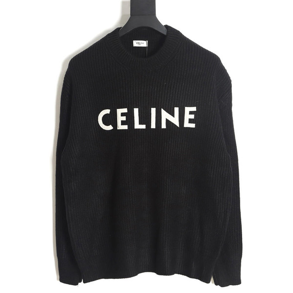 buy High Quality Replica UA Celine 23FW letter logo crew neck sweater replica from hypereptime Balenciaga