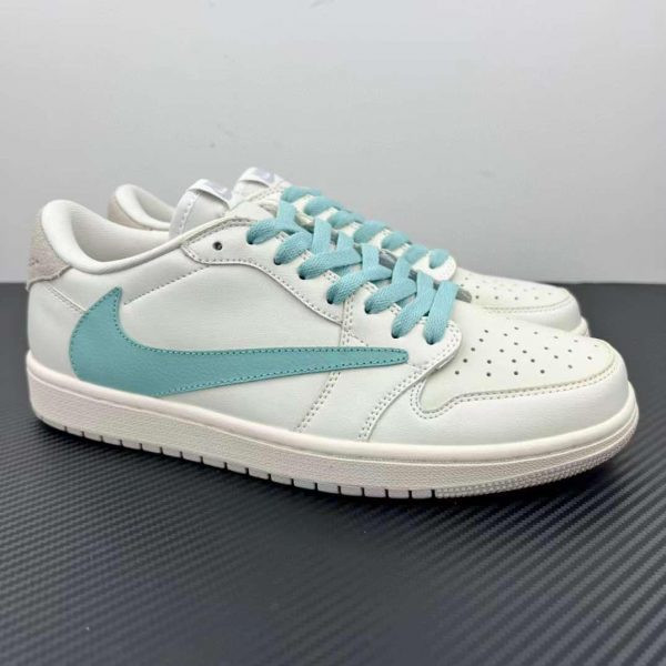 High quality replica UA Travis Scott X Air Jordan 1 Low Cream Tiffany Sneaker