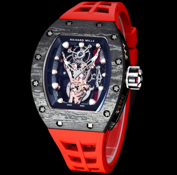 buy Super clone replica plain jane Richard Mille RM40-01 red black watch replica from hypereptime richard mille