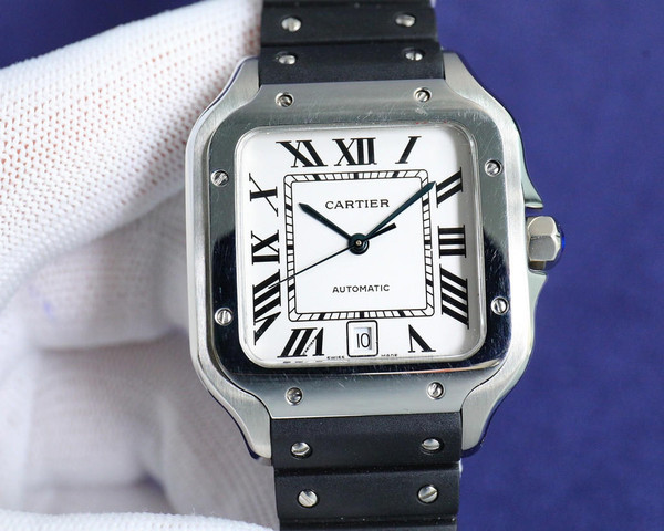 buy Super clone replica plain jane Cartier santos tape model black/silver watch (select colorway) replica from hypereptime Cartier