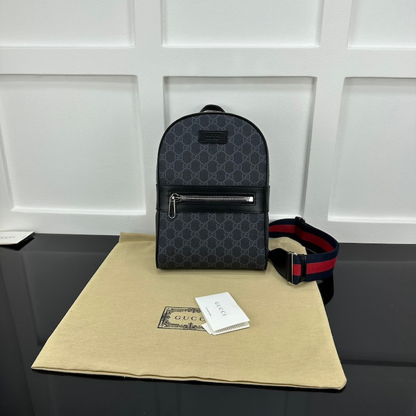 Buy High Quality Replica UA Gucci GG black Supreme canvas GG crossbody bag from HypeRepTime, best replica designer brand website