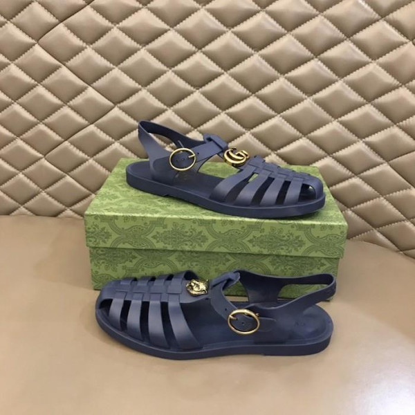 buy High Quality Replica UA Gucci Rubber buckle strap blue Sandal replica from hypereptime Gucci