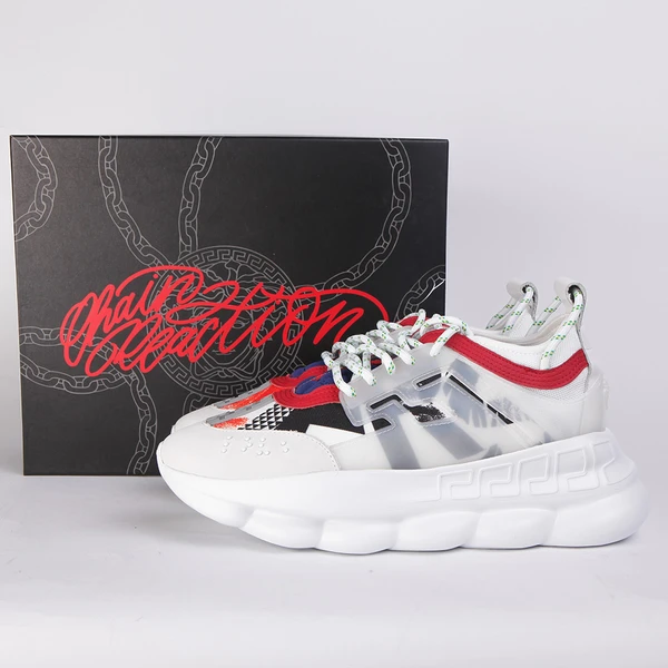 Buy UA High quality replica Versace X 2chainz Chain Reaction in white color sneakers from HypeRepTime, best replica designer brand website
