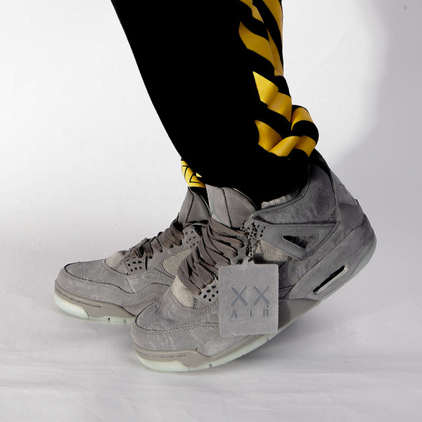 Buy UA High quality replica Kaws X nike Air Jordan Retro 4  Black/gray  Suede Sneakers (PICK COLOR) from HypeRepTime, best replica designer brand website
