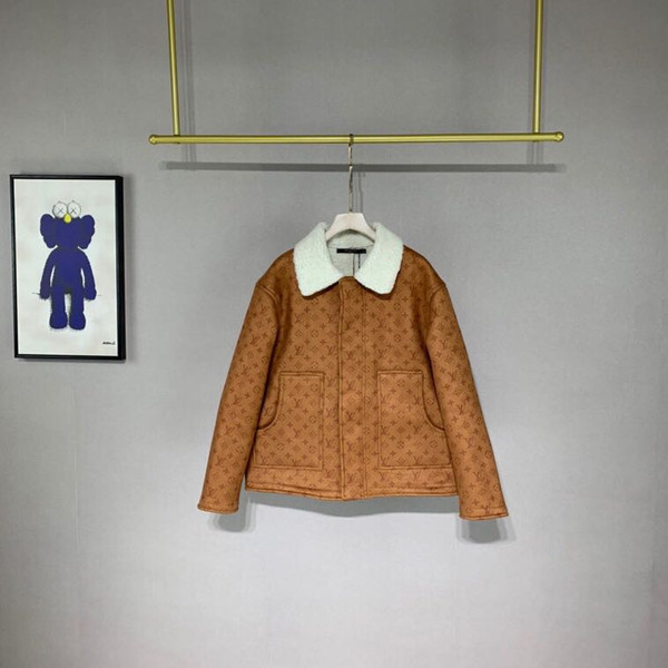 Buy High quality replica UA LV Women Monogram Lamb Wool Coat from HypeRepTime, best replica designer brand website