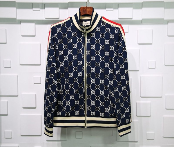 Buy High quality replica UA Gucci Navy Cotton Jacquard Jacket from HypeRepTime, best replica designer brand website