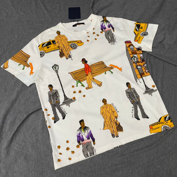 Buy High quality replica UA Louis Vuitton White 'New Walkers' T-Shirt from HypeRepTime, best replica designer brand website