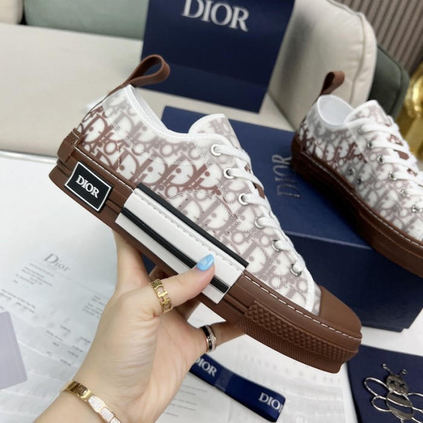 buy High quality replica UA B23 Low-Top Coffee Dior Oblique Canvas, Sneaker replica from hypereptime DIOR