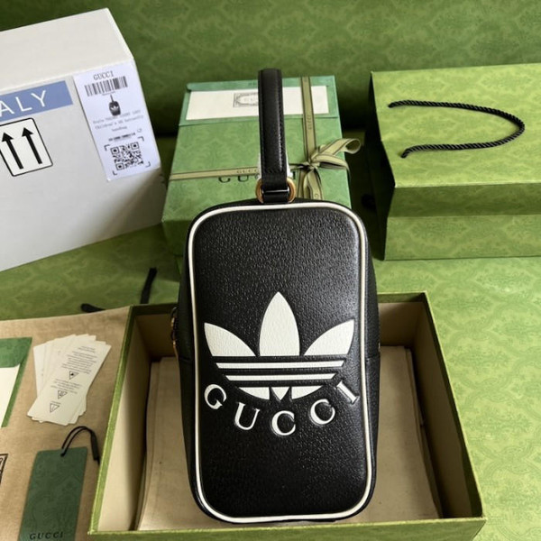 Buy High quality replica UA Adidas x Gucci mini top handle Black, Bag from HypeRepTime, best replica designer brand website