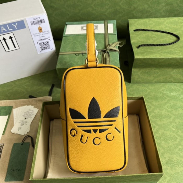 buy High quality replica UA Adidas x Gucci mini top handle Yellow, bag replica from hypereptime Gucci
