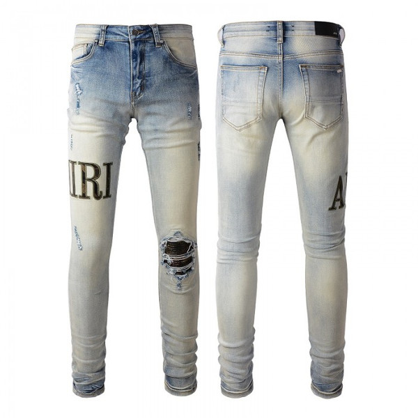 High Quality Replica UAAmiri Core Applique Jean Clay Indigo, Pants