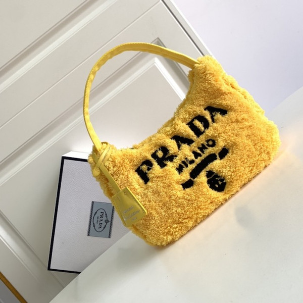 High Quality Replica UA Prada Re-Edition 2000 Yellow terry mini Bag