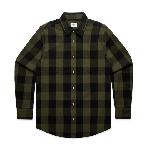 check-shirt-army/black