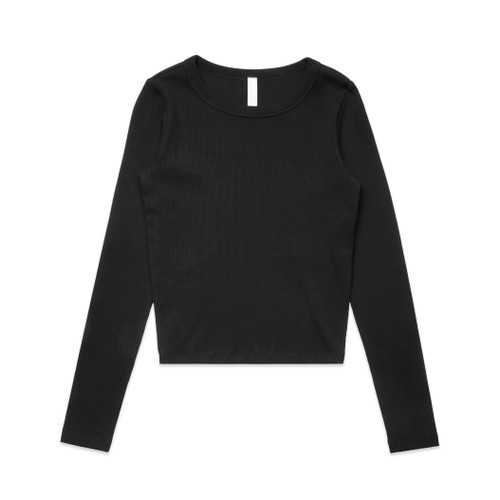 wo's-organic-rib-l/s-tee-black