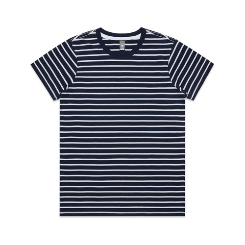 wo's-maple-stripe-tee-navy/white