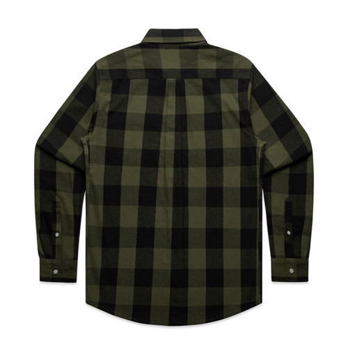 check-shirt-black/army-back