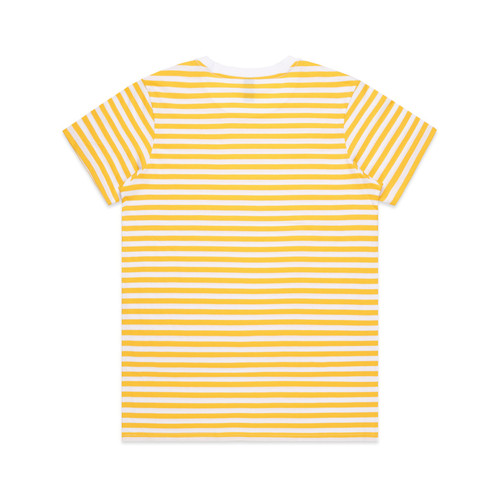wo's-maple-stripe-tee-white/yellow-back
