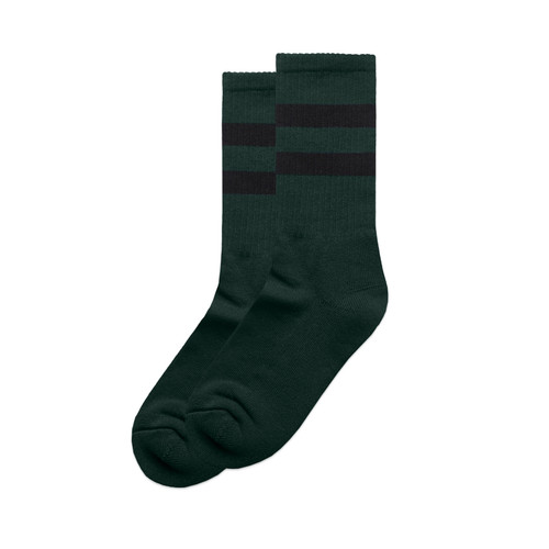 relax-stripe-socks-(2-pairs)-pinegreen/black