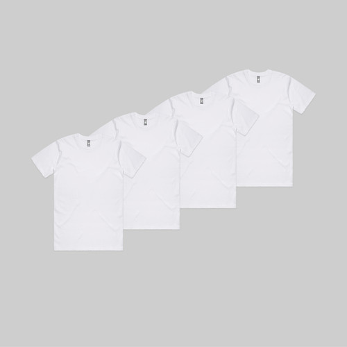 White Classic Tee Bundle | 4 Pack