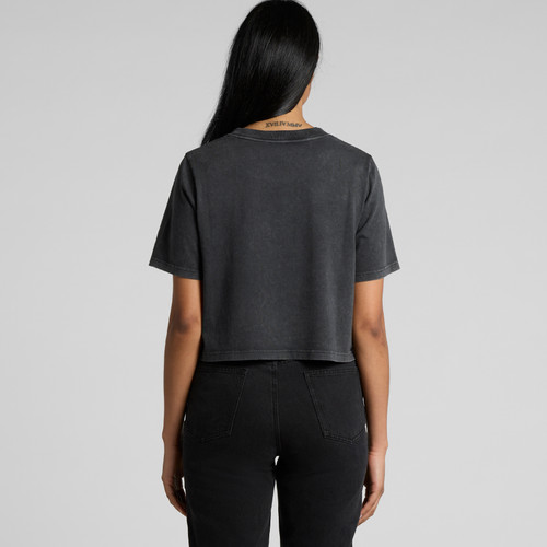 Wo's Stone Wash Heavy Crop | 4086