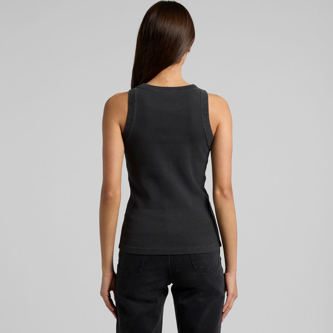 Women's Faded Organic Rib Tank Slim Fit - 4034 | AS Colour NZ