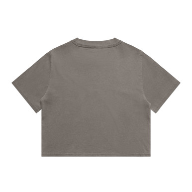 Wo's Heavy Faded Crop Tee | 4089