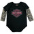 Harley-Davidson Baby Girls' Glitter B&S Mesh Tattoo Long Sleeve Creeper  Harley-Davidson Baby Girls' Glitter B&S Mesh Tattoo Long Sleeve Creeper