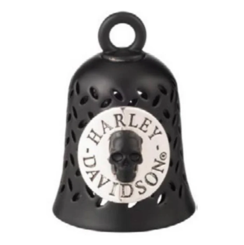 Harley-Davidson® Brass Round Skull Ride Bell - Silver/black