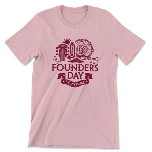 Founder's Day Festival (Unisex Light Pink Tee)