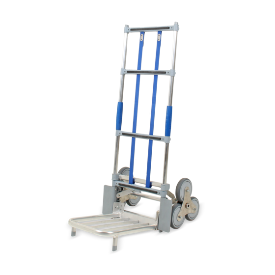 YEAUPE PRO Diable Pliable Monte-Escalier 80-100kg - Chariot Escalier Avec Cordes Et Poignée Réglable