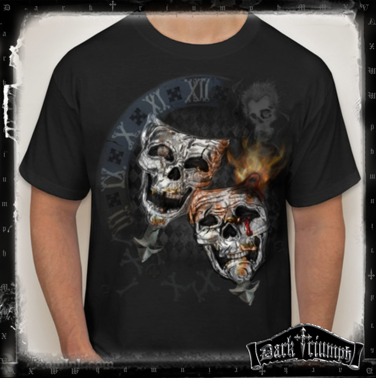 Dark Triumph Custom T Shirt Skull Pinup